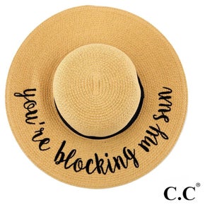 Fun Saying Floppy Straw Beach Hat