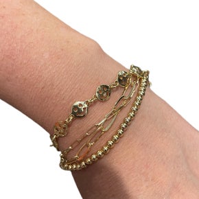 Smiley Face Chain Link Bracelet