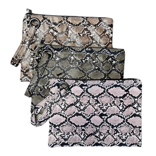 Susan Vegan Leather Handbag-Clutch - Snake