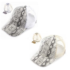 Snake Pony-Bun Baseball Hat