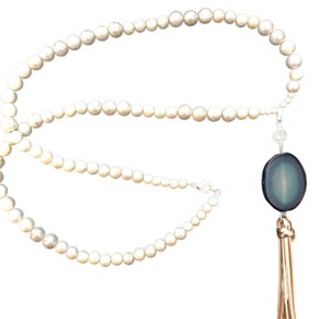 Hand Made Beaded Pendant Necklace-246