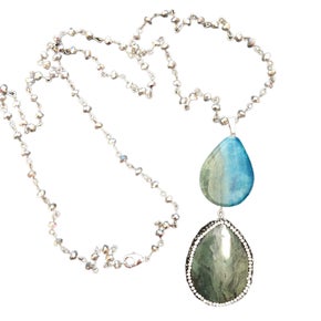 Hand Made Beaded Pendant Necklace-254