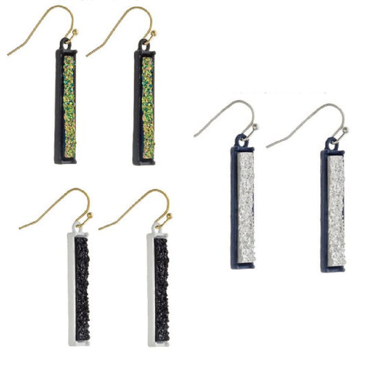 Druzy Bar Earrings