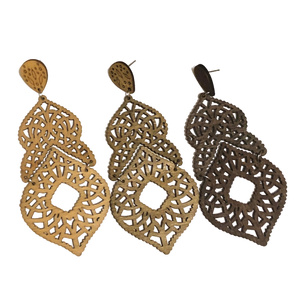 Intricate Cutout Chandelier Earring