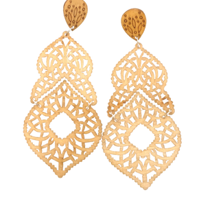 Intricate Cutout Chandelier Earring