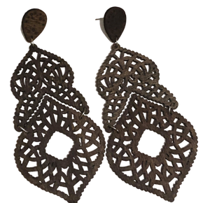 Intricate Cutout Chandelier Earring