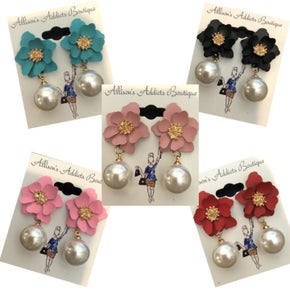 Floral Drop 3D Earring