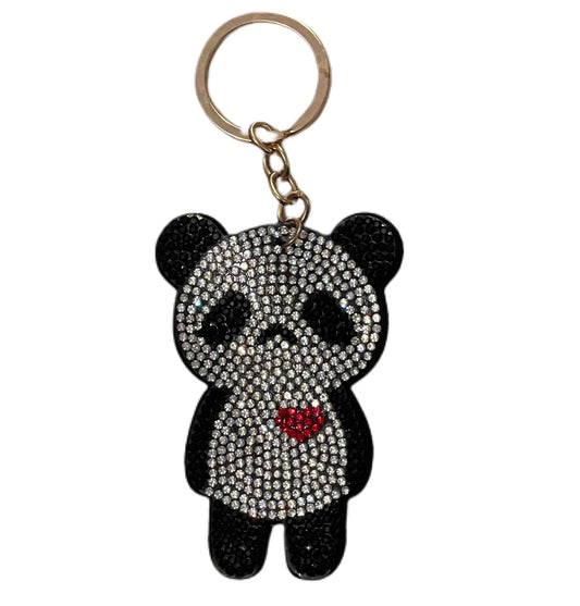 Rhinestone Panda Bag Charm-Keyring