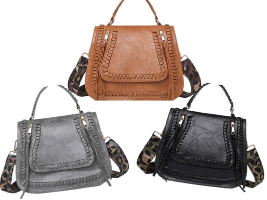Melody Woven Saddle Handbag