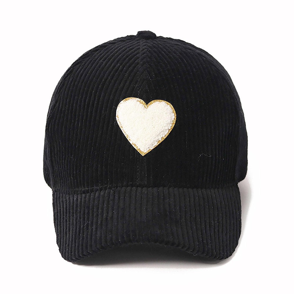 Corduroy Baseball Hat Heart