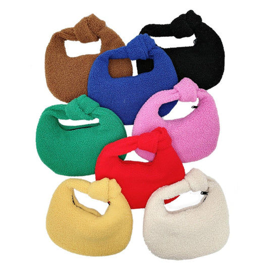 Side Knot Sherpa Bag in Fun Choice of Colors