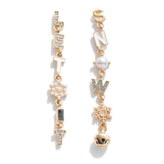 Let It Snow Earring Gold