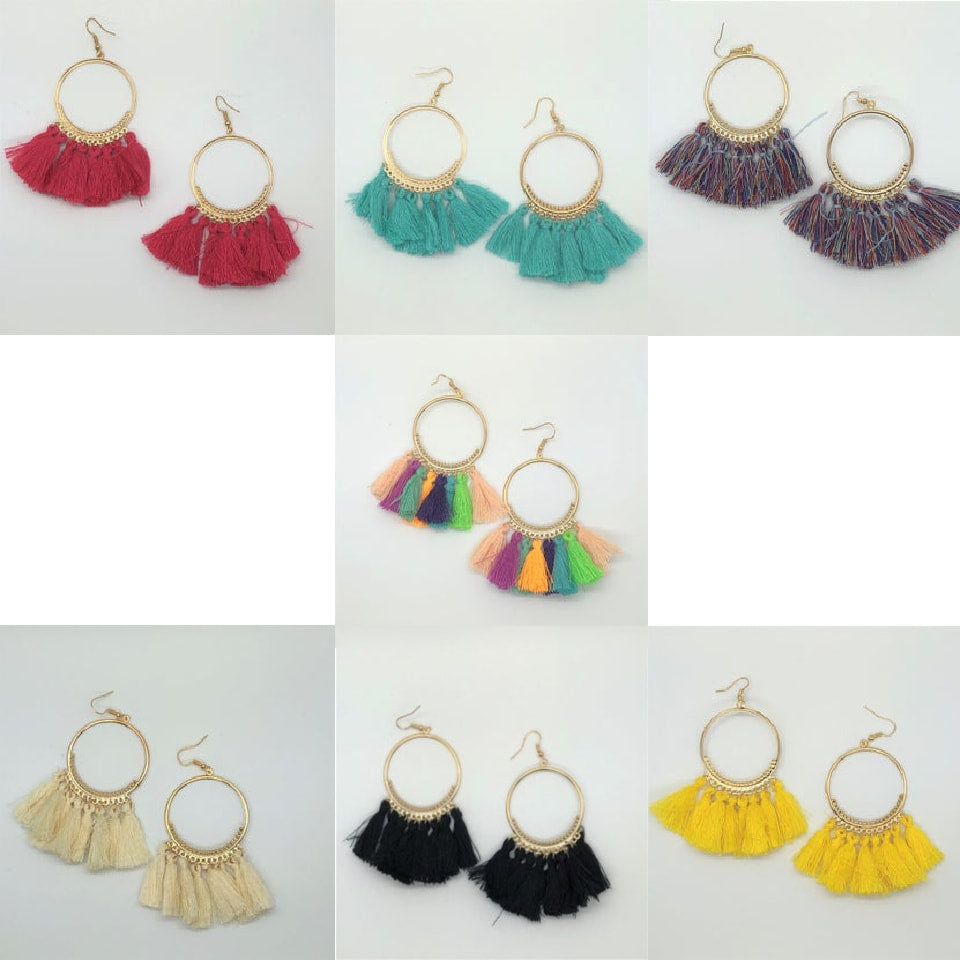 Eight is Enough Fringe Earrings