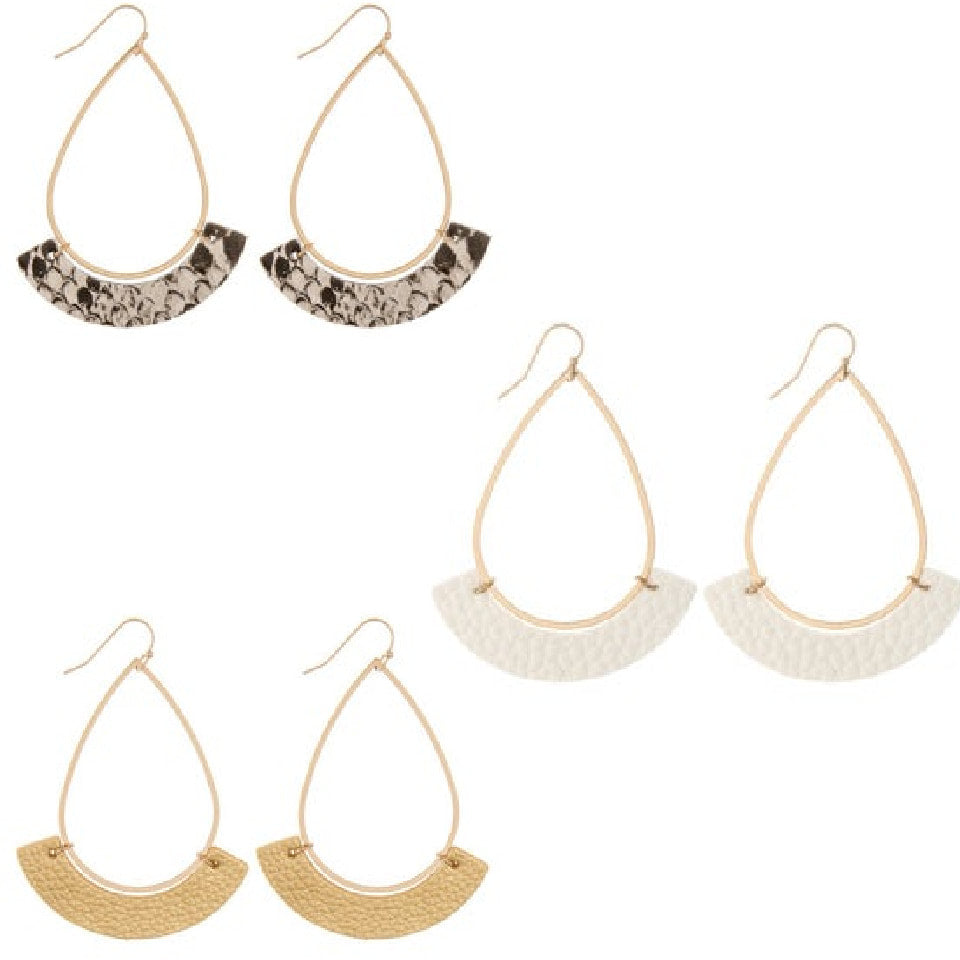 Snakeskin Teardrop Earrings