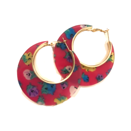Floral Round Earrings