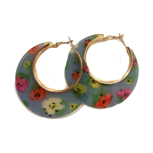 Floral Round Earrings