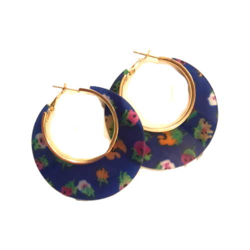 Floral Round Earrings