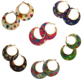 Floral Round Earrings