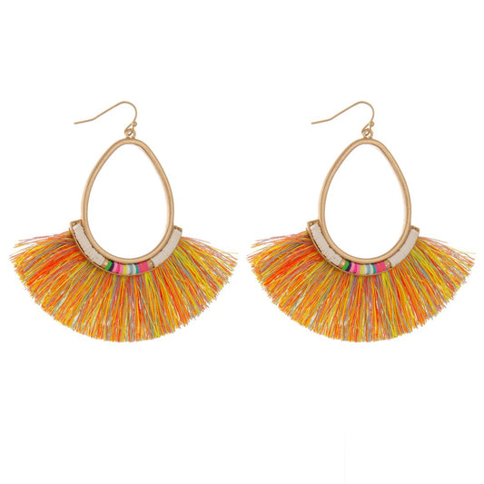 Fringe Spacer Bead Earrings