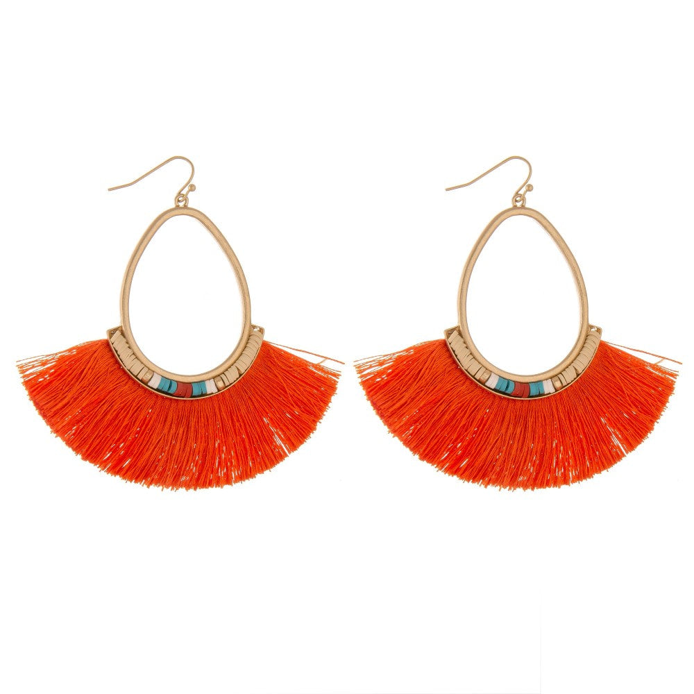 Fringe Spacer Bead Earrings