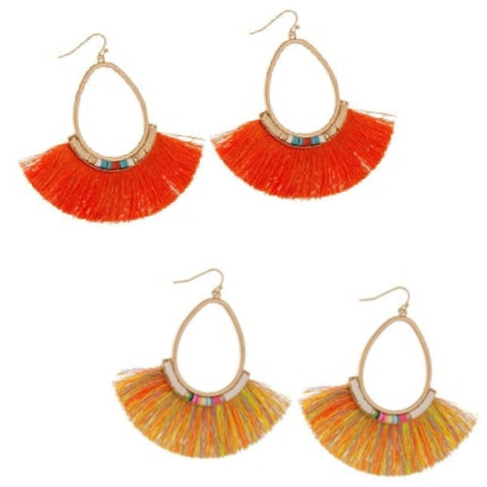 Fringe Spacer Bead Earrings