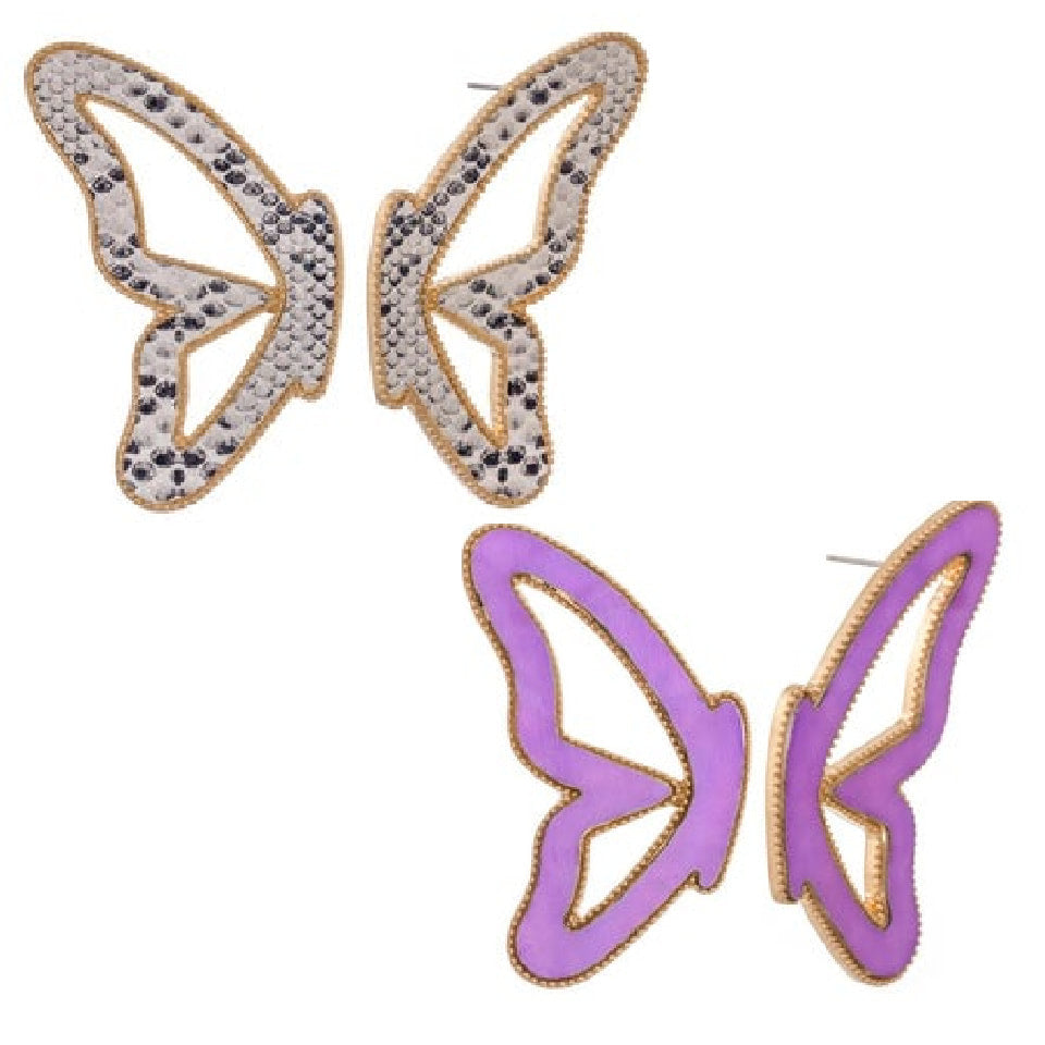 Butterfly Pair Enamel Earrings